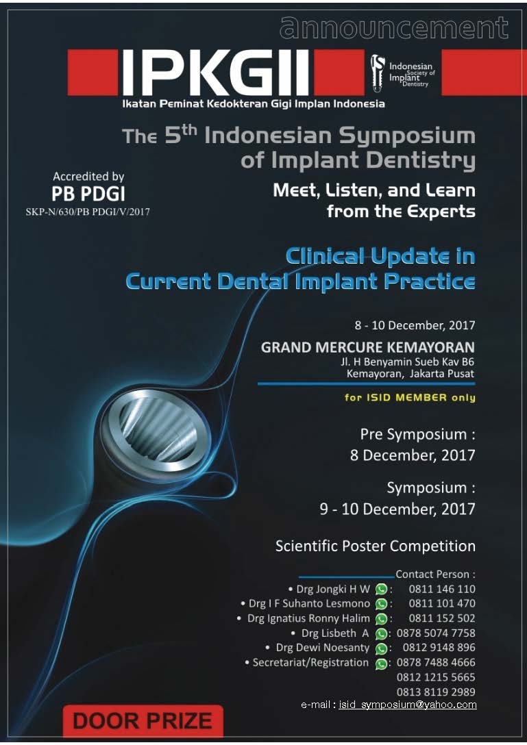 5th Indonesian Symposium of Implant Dentistry 5th Indonesian Symposium of Implant Dentistry