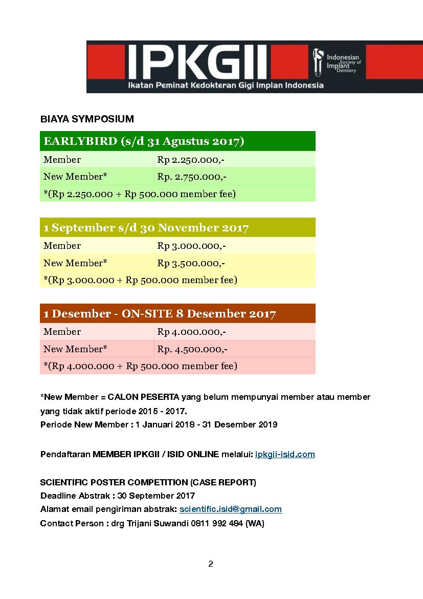 5th Indonesian Symposium of Implant Dentistry 5th Indonesian Symposium of Implant Dentistry