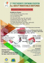 2nd Prosthodontic Continuing Education (All about Removable Dentures)